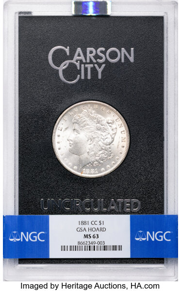 1881-CC $1  GSA Hoard, CC Tilted Left, VAM-6 MS thumbnail 2