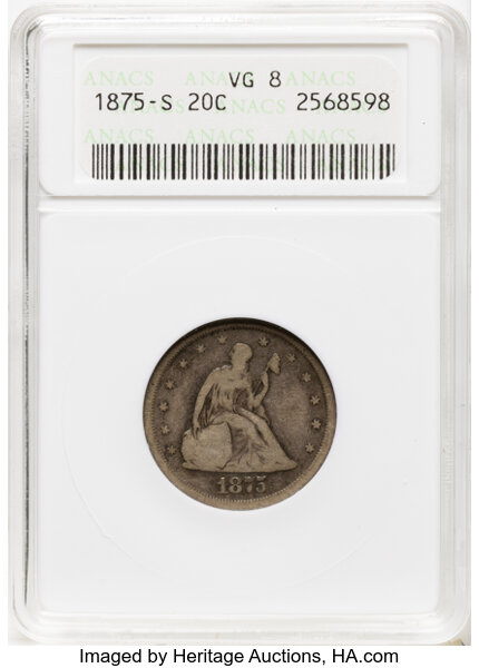Twenty-Cent Piece Set 20c Seated Liberty, no 1876-CC, 4 Coins MS thumbnail 6