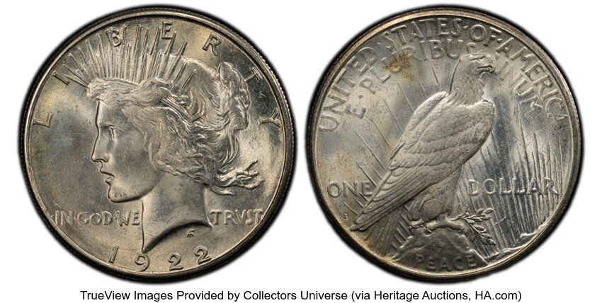 1922-S $1  Triple Clash Spikes, VAM-1E1 MS thumbnail 4
