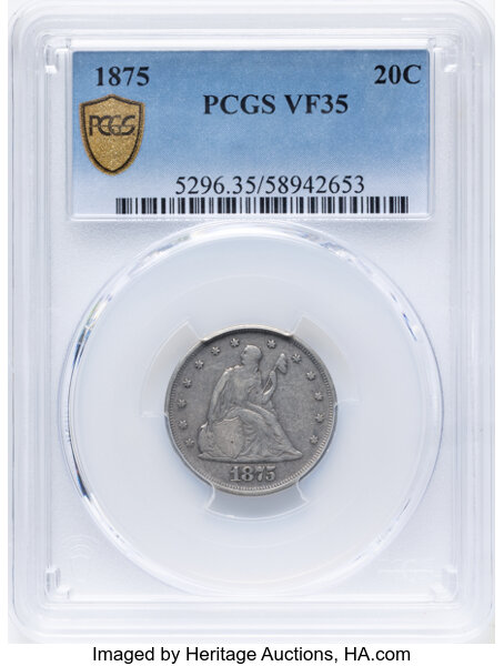 1875 20c AG3 CAC thumbnail 25