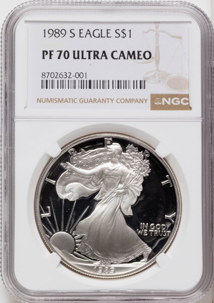 1989-S $1  Silver Eagle PR DCAM thumbnail 3