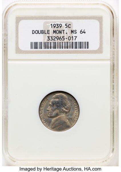 1939 5c Reverse of 1940, Doubled Die Reverse, FS-801 MS thumbnail 3