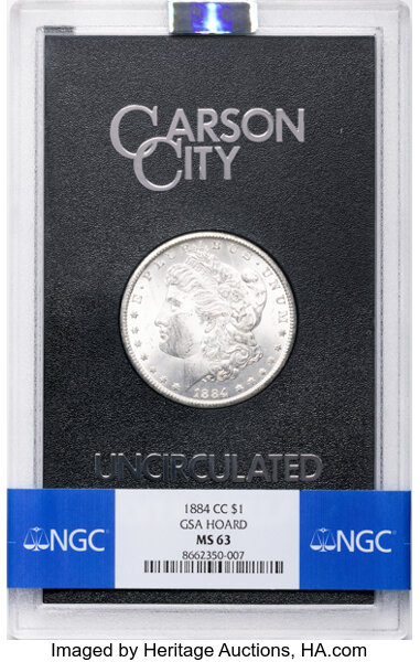 1884-CC $1  GSA Hoard, Hard package MS thumbnail 4