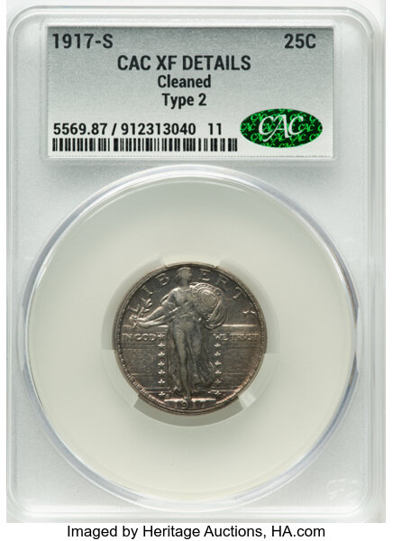 1917-S 25c Type 2 MS thumbnail 2