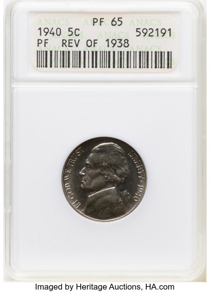 1940 5c Reverse of 1938, FS-901 PR thumbnail 2
