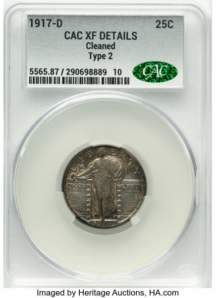 1917-D 25c Type 2 MS thumbnail 3