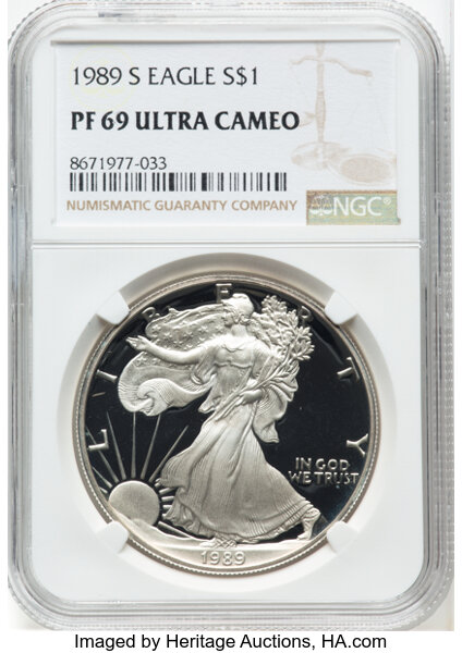 1989-S $1  Silver Eagle PR DCAM thumbnail 5