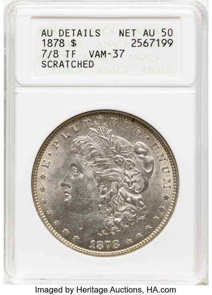 1878 7/8TF $1  Strong, 7/4, VAM-37 MS thumbnail 3