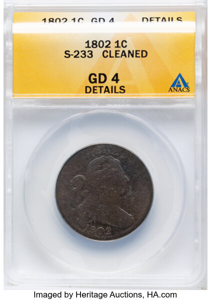 1802 1c Normal Reverse, S-233  MS BN thumbnail 2