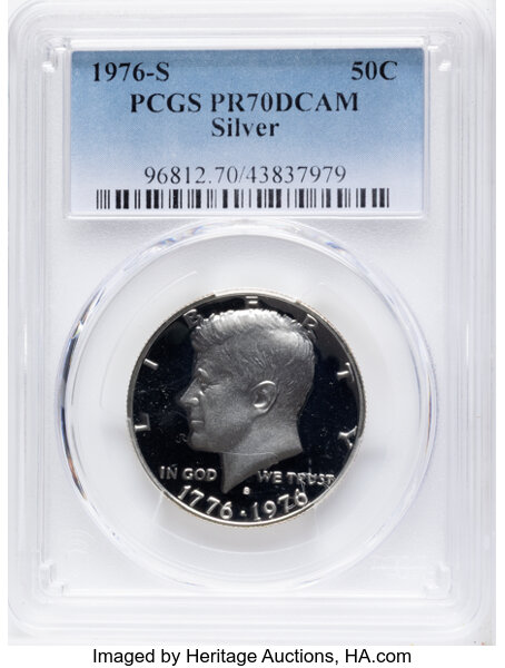 1976-S 50c Silver PR DCAM thumbnail 3