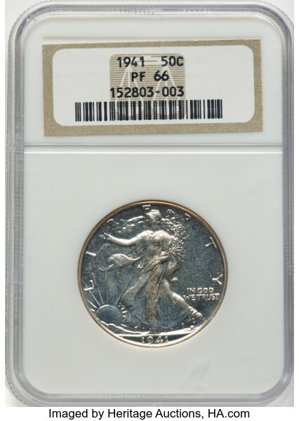 Walking Liberty Half Dollar Set 50c 7 Coins PR thumbnail 17