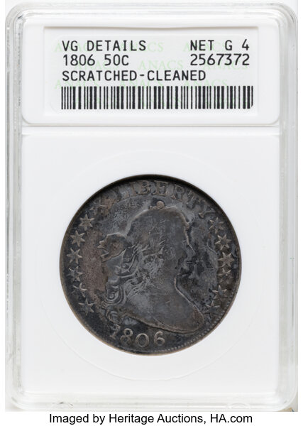 Draped Bust 50c Heraldic Eagle, 1801-1807 [Type] P1 thumbnail 8