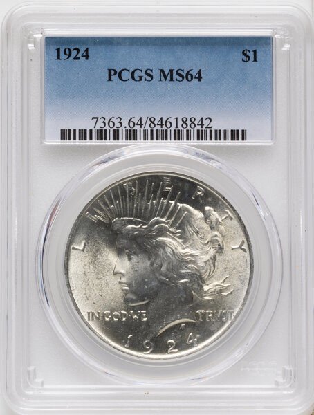 1924 $1  Clashed E, VAM-1D1 MS thumbnail 2