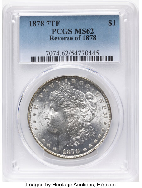 1878 7TF $1  Reverse of 1878, Weak L, Clashed E, VAM-84A MS thumbnail 2