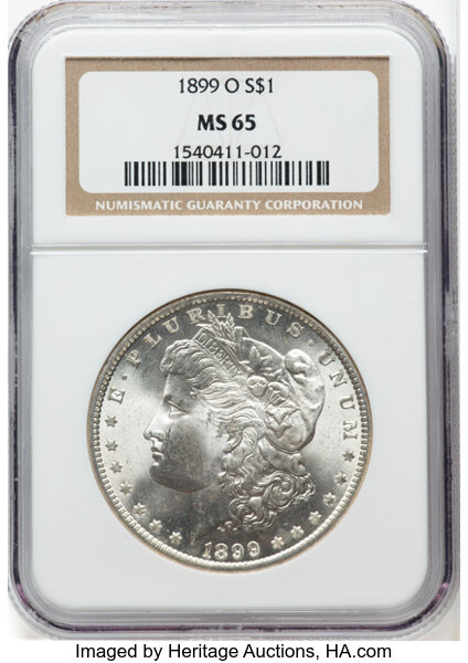 1899-O $1  Doubled 1, Die Breaks Reverse, VAM-11A MS thumbnail 2