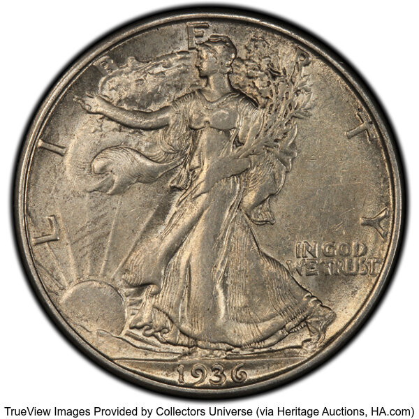 1936-D 50c Doubled Die Obverse, FS-101 MS thumbnail 2