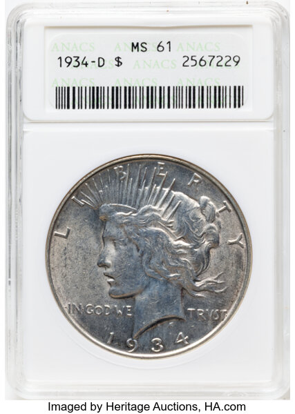 1934-D $1  MS thumbnail 3