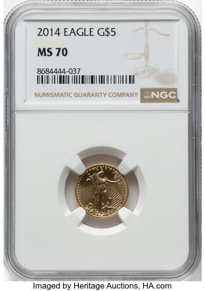 2014 $5  Gold Eagle MS thumbnail 3