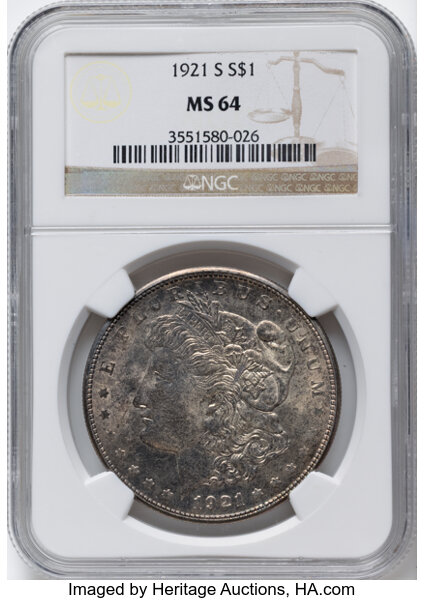 1921-S $1  Thorn Head, VAM-1B3 MS thumbnail 3