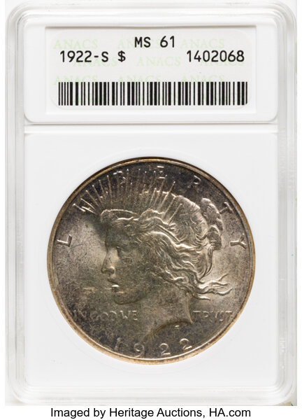 1922-S $1  Triple Clash Spikes, VAM-1E1 MS thumbnail 3
