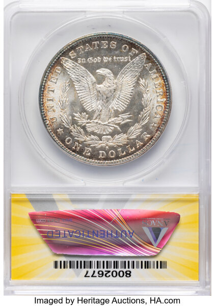 1880/9-S $1  Overdate MS63 thumbnail 2