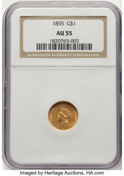 1855 G$1 Type 2 MS thumbnail 2