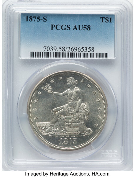 1875-S Trade$ Obverse I, Reverse I MS thumbnail 2
