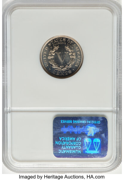 Liberty (V) Nickel 5c With Cents, 1883-1912 [Type] PR67 CAC thumbnail 4