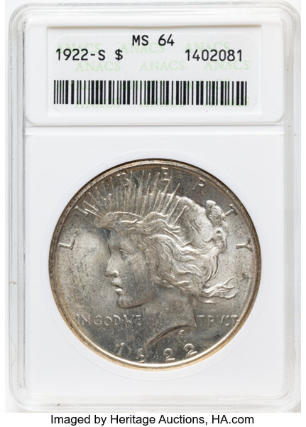 1922-S $1  Triple Clash Spikes, VAM-1E1 MS thumbnail 2