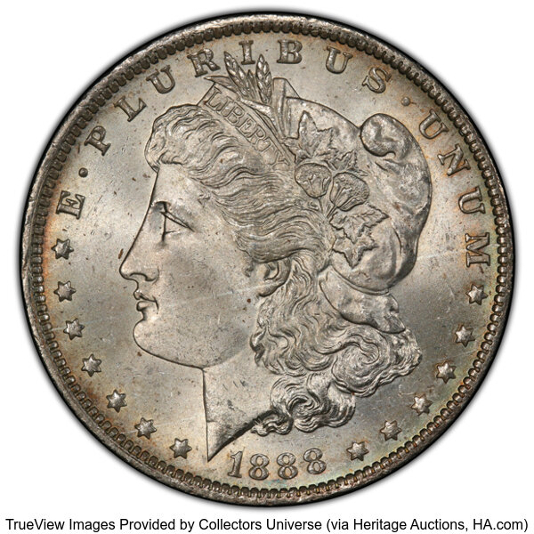 1888-O $1  Clashed E, Field Break R, VAM-1A2 MS thumbnail 2