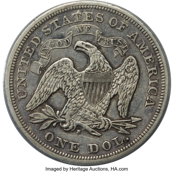 1872-S $1 XF40 thumbnail 2