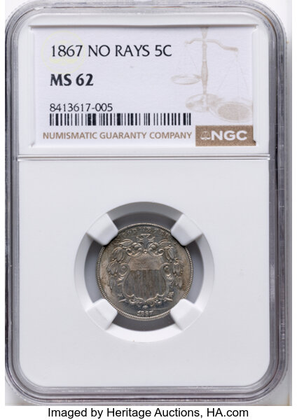 1867 5c No Rays MS thumbnail 2
