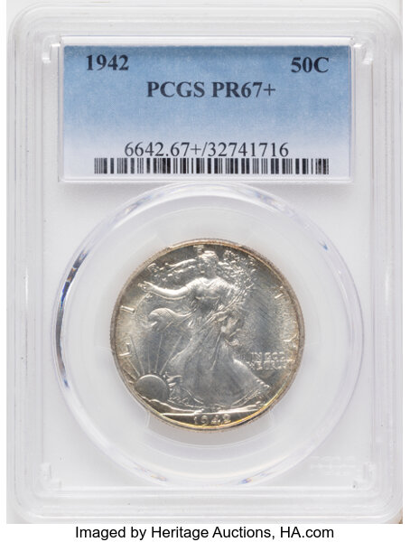 Walking Liberty Half Dollar Set 50c 7 Coins PR thumbnail 15
