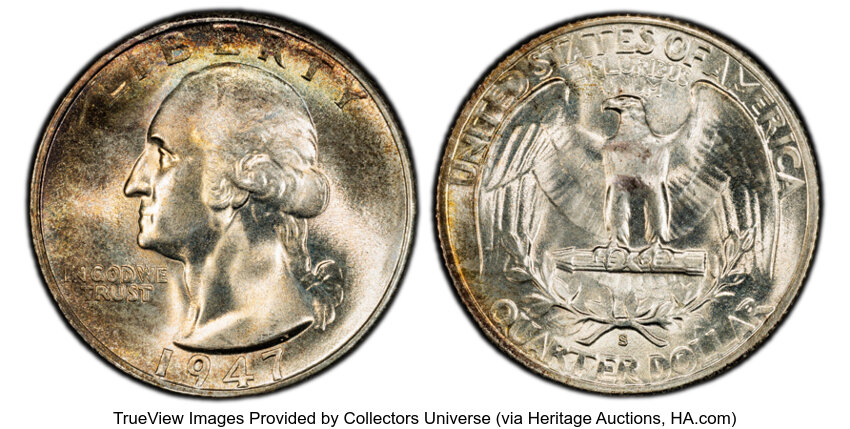 1947-S 25c MS thumbnail 3