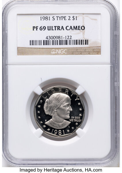 1981-S SBA $1 Type 2, FS-501 PR DCAM thumbnail 2