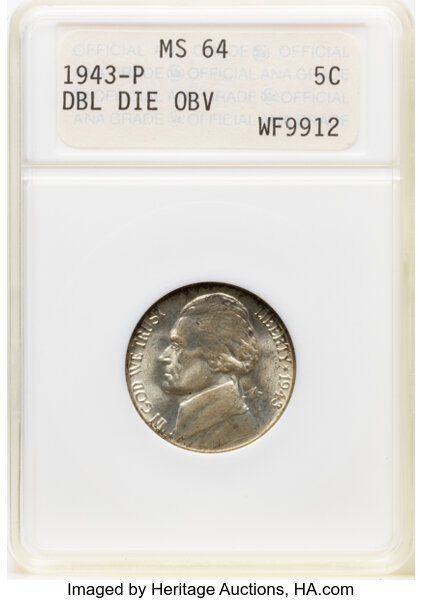 1943-P 5c Silver, DDO, "Doubled Eye", FS-106 MS thumbnail 2