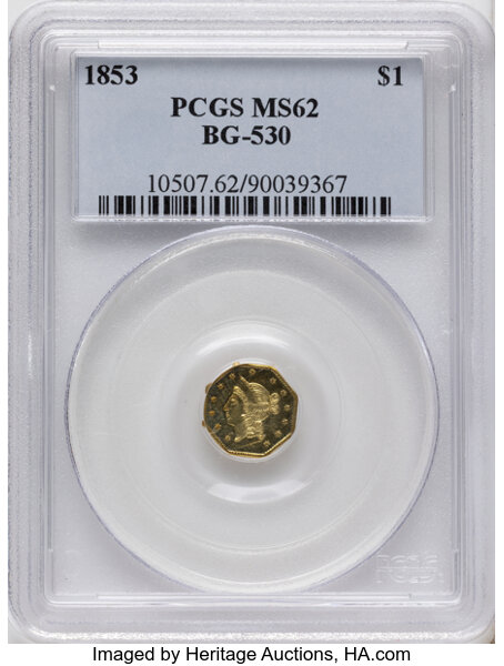 1853 $1  BG-530 MS thumbnail 2