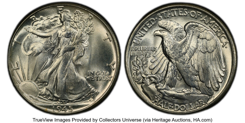 1945 50c MS thumbnail 3