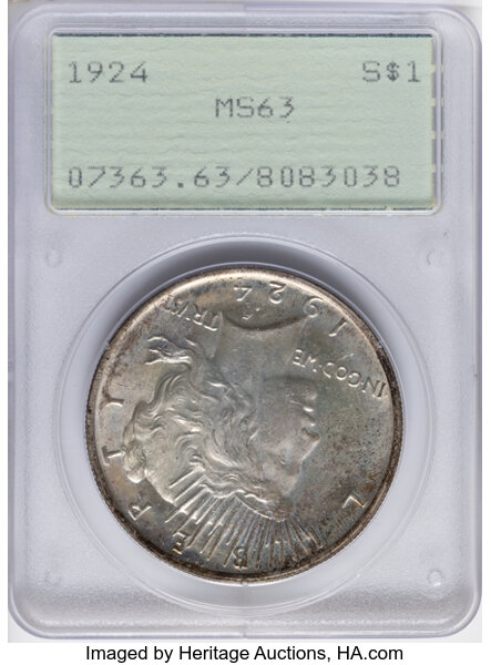 1924 $1  Clashed E, VAM-1D1 MS thumbnail 7