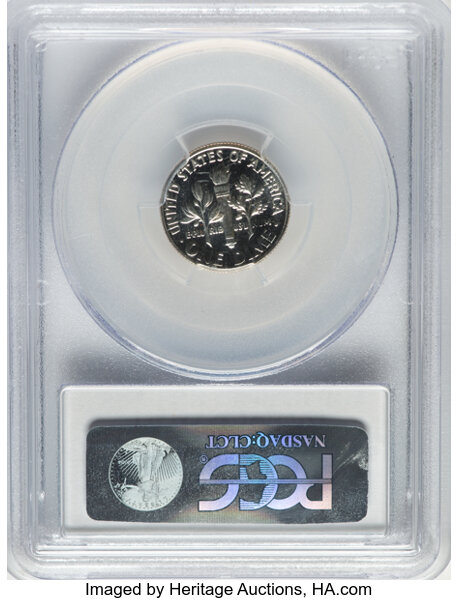 1963 10c Doubled Die Reverse, FS-801 PR thumbnail 2