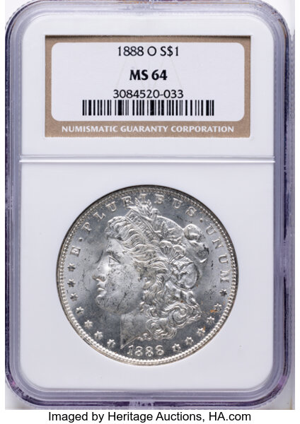 1888-O $1  Clashed E, Field Break R, VAM-1A2 MS thumbnail 6