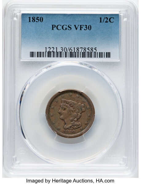 1850 1/2c C-1 MS BN thumbnail 7