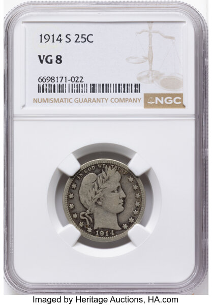 1914-S 25c MS thumbnail 2