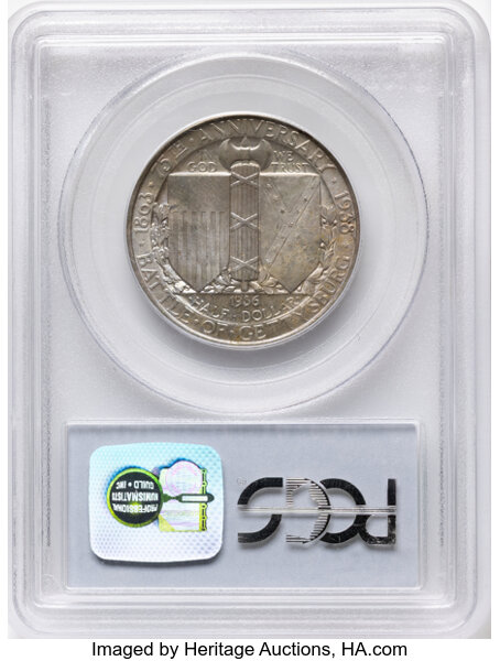 1936 50c Gettysburg MS66 CAC thumbnail 2
