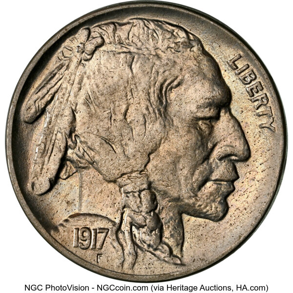 1917-D 5c 2 Feathers, FS-401 MS thumbnail 2