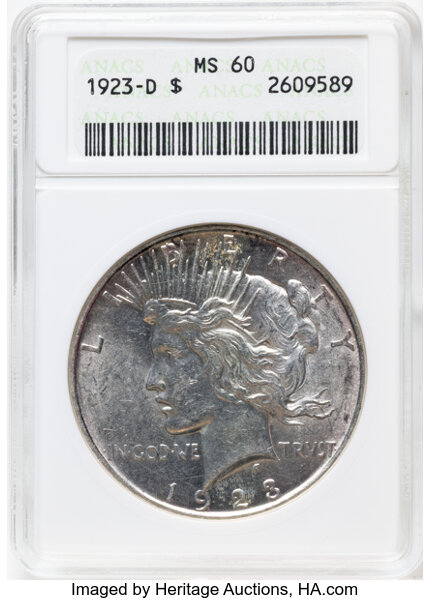 1923-D $1  Obverse Cud, Doubled Reverse, Collar Clash, VAM-2A MS thumbnail 5