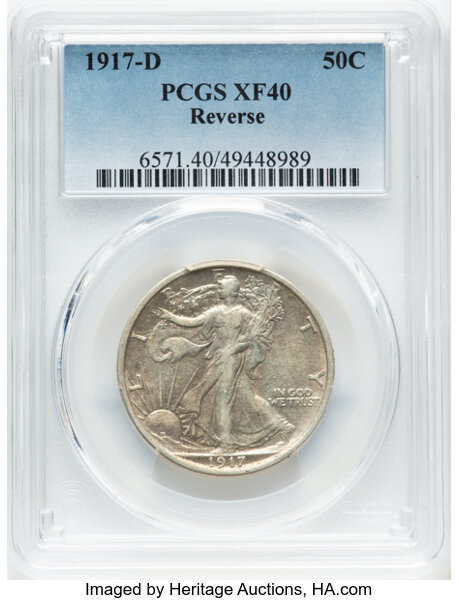 1917-D 50c Mintmark Reverse MS thumbnail 3