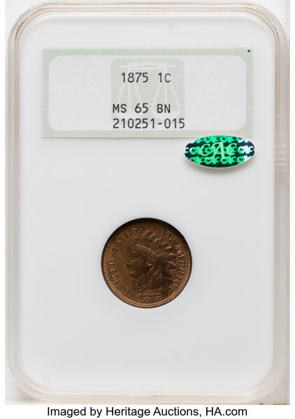 1875 1c Repunched Date, FS-303, S-3 MS BN thumbnail 2