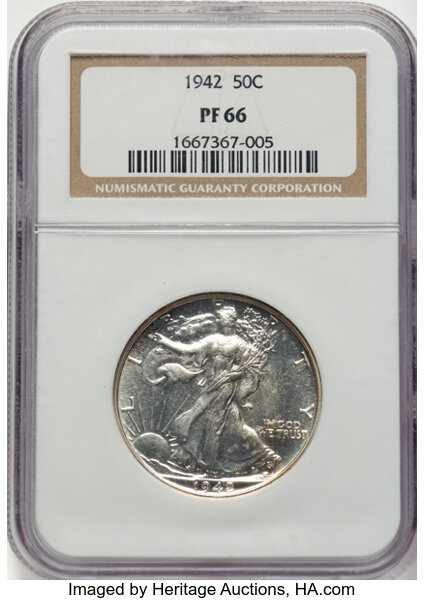 Walking Liberty Half Dollar Set 50c 7 Coins PR thumbnail 18