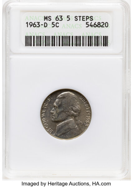 1963-D 5c MS thumbnail 2